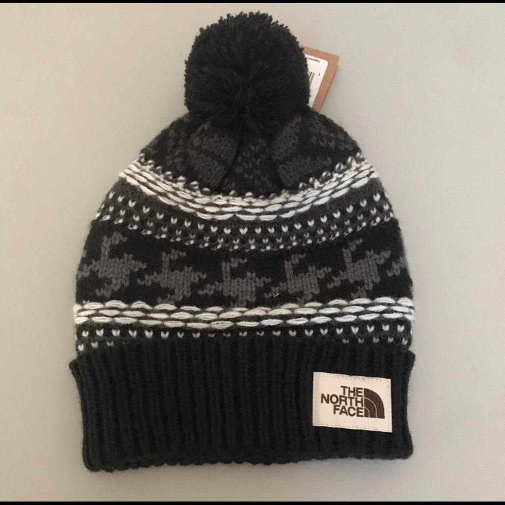 The North Face Black Fair Isle Beanie one Size - Picture 4 of 8